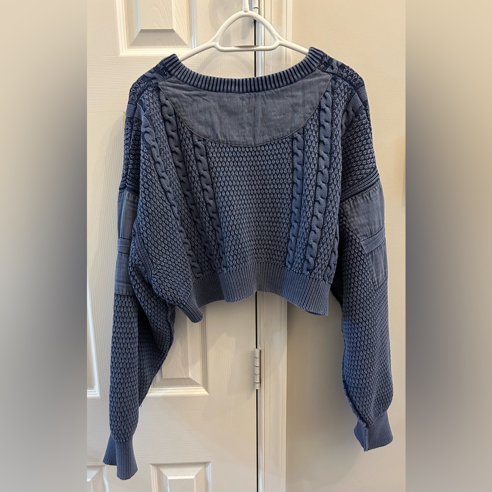 Free People We The Free Heritage Cardigan in Indigo - Picture 8 of 9
